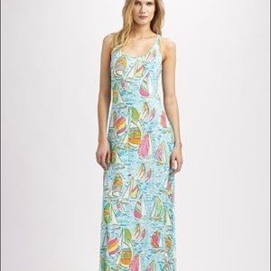 Lilly Pulitzer Treena Maxi Dress Sailboats